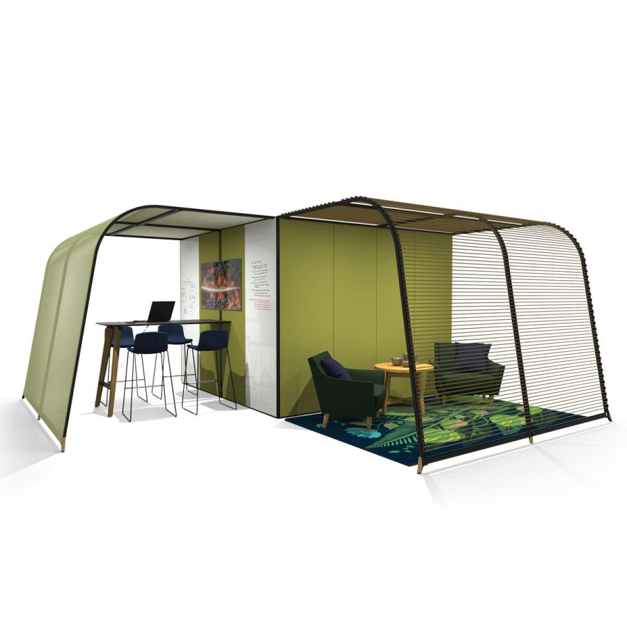 Awnings with fabric and cord