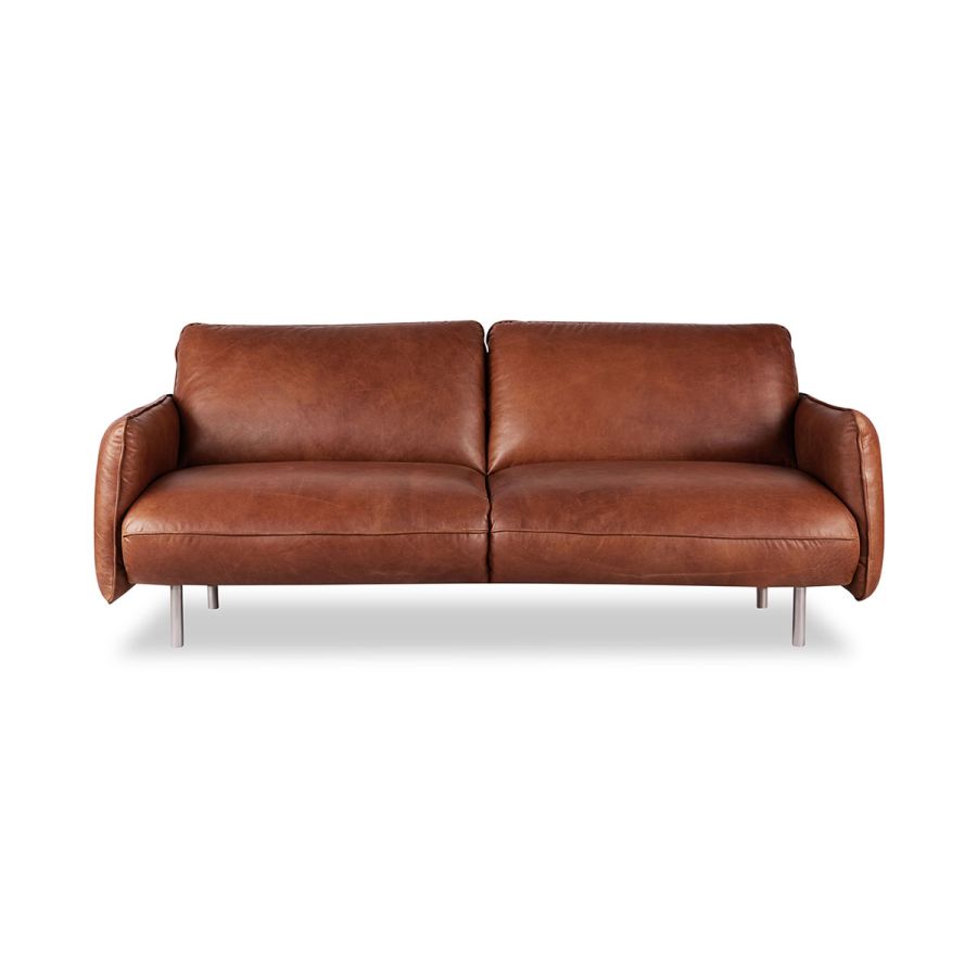 College Sofa in Brown Leather
