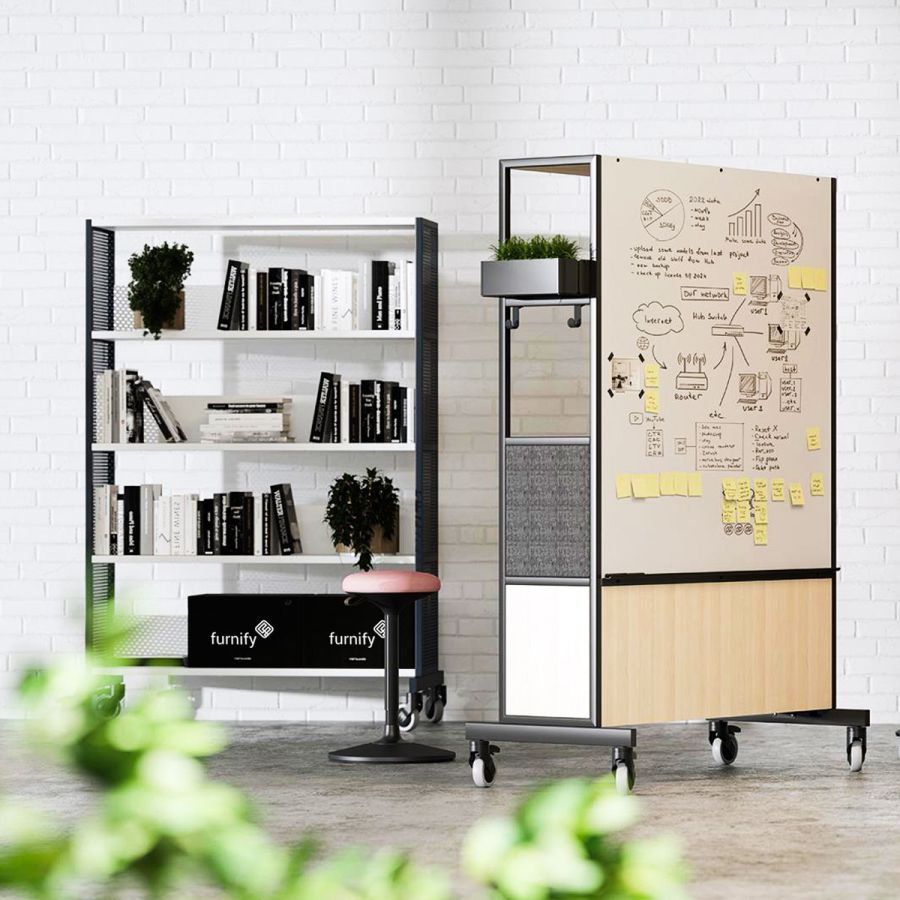 Worklab Mobile Shelving and Whiteboard