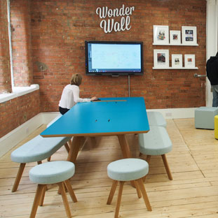 Bench Tables offer great collaboration zones away from desks